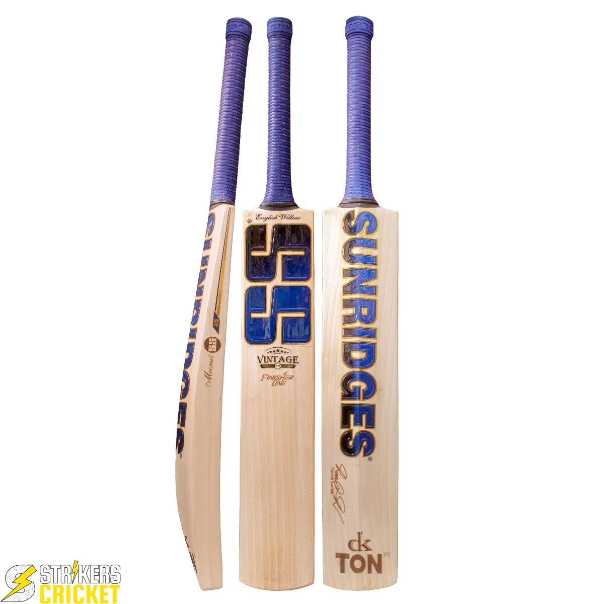 Watermarked - SS Vintage finisher One English Willow Cricket Bat -SH