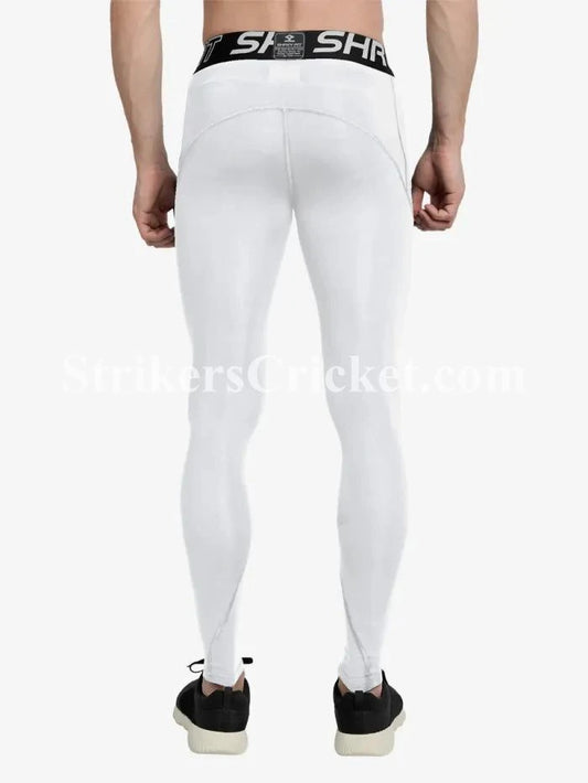 Watermarked - SHREY COMPRESSION LONG TIGHTS WHITE