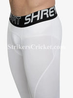 Watermarked - SHREY COMPRESSION LONG TIGHTS WHITE