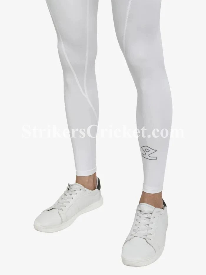 Watermarked - SHREY COMPRESSION LONG TIGHTS WHITE