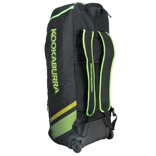 KOOKABURRA WD2000 WHEELIE DUFFLE BAG BLACK/GREEN
