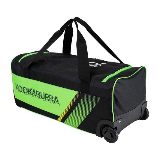 KOOKABURRA 9500 CRICKET WHEELIE BAG JUNIOR, BLACK/GREEN