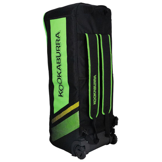 KOOKABURRA WD4000 WHEELIE DUFFLE BAG BLACK/GREEN