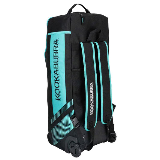 KOOKABURRA WD6000 WHEELIE DUFFLE BAG JUNIOR, BLACK/TEAL