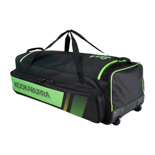 KOOKABURRA PRO 3500 CRICKET WHEELIE BAG BLACK/GREEN