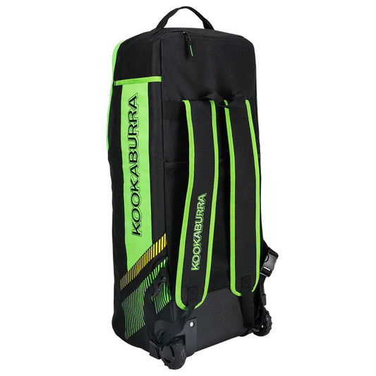 KOOKABURRA WD6000 WHEELIE DUFFLE BAG JUNIOR, BLACK/GREEN